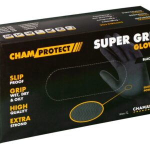 Nitrilinės vienkartinės pirštinės XL juodos (80vnt.) CHAMAELEON