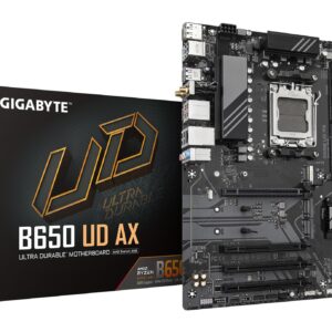 Mainboard|GIGABYTE|AMD B650|SAM5|ATX|Memory DDR5|Memory slots 4|1xPCI-Express 16x|3xPCI-Express 3.0 16x|3xM.2|1xHDMI|1xDisplayPort|6xUSB 2.0|2xUSB 3.2|1xUSB-C|1xRJ45|3xAudio port|B650UDAX1.0Y1