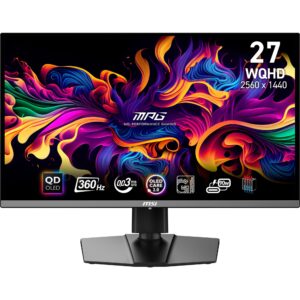 Monitor|MSI|MPG 271QRX QD-OLED|26.5"|Gaming|Panel QD-OLED|2560x1440|16:9|360Hz|Matte|0.03 ms|Swivel|Pivot|Height adjustable|Tilt|Colour Black|MPG271QRXQD-OLED