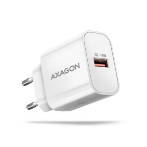 MOBILE CHARGER WALL USB 18W/1PORT WHITE ACU-QC18W AXAGON