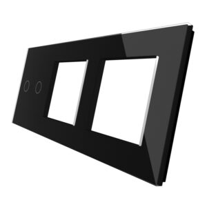 Dvipolis sensorinis dangtelis su dviviečiu rėmeliu Feelspot, juodas - Image 3