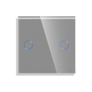 Dvipolis sensorinis jungiklio dangtelis Feelspot, pilkas, 47x47mm