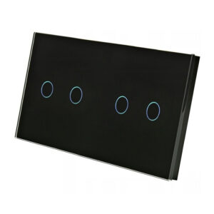 Dvivietis dvipolis sensorinis jungiklio dangtelis Feelspot, juodas - Image 2