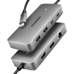 I/O HUB USB-C 3P HDMI DP/0.15M HMC-CUB83X2 AXAGON