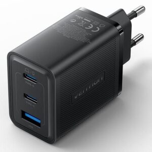 MOBILE CHARGER WALL 65W USB/3P BLACK FERB0-EU VENTION