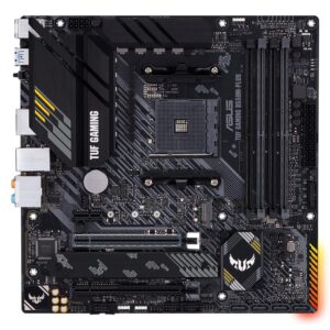 Mainboard|ASUS|AMD B550|SAM4|MicroATX|1xPCI-Express 3.0 1x|1xPCI-Express 3.0 16x|2xM.2|1xPCI-Express 4.0 16x|Memory DDR4|Memory slots 4|1xHDMI|1xDisplayPort|2xUSB 2.0|1xUSB type C|5xUSB 3.2|1xPS/2|1xOptical S/PDIF|1xRJ45|5xAudio port|TUFGAMINGB550M-PLUS