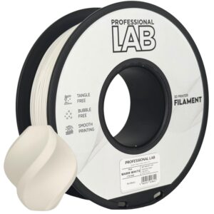 3D Plastikas - Filamentas PLA warm baltos spalvos | 1.75 mm, 1 kg | Professional LAB