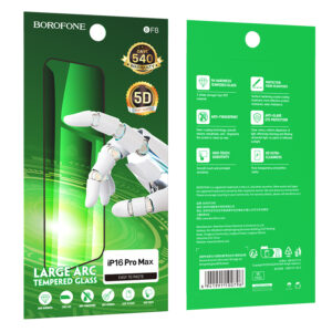 Borofone Apsauginis stiklas BF8 Diamond Armor Full Screen 5D Large Arc for Apple iPhone 17 Pro - 10 pieces - Image 8