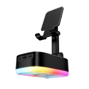 Borofone Portable Bluetooth Speaker BR200 Marea 3 in 1 with holder and 1500mAh power bank black - Image 3