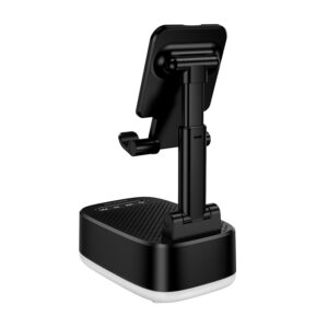 Borofone Portable Bluetooth Speaker BR200 Marea 3 in 1 with holder and 1500mAh power bank black - Image 4