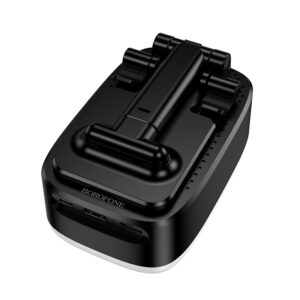 Borofone Portable Bluetooth Speaker BR200 Marea 3 in 1 with holder and 1500mAh power bank black - Image 5
