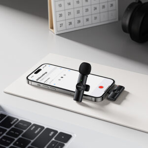 Borofone Lavalier wireless microphone BFK16 Winner Lightning black - Image 7