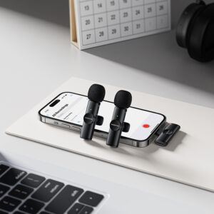 Borofone Lavalier wireless microphone BFK16A Winner Lightning black - 2 pieces - Image 7