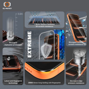 Apsauginis stiklas Tel Protect 10X HD DLC Diamond Coating skirtas Apple iPhone 16/15 (envelope) - Image 5