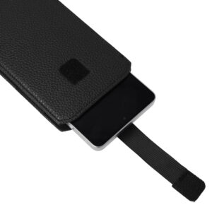 WONDER Flexi Pouch Case (Size XL) for Iphone 17 Air, iPhone 16 Plus/Samsung S26 Plus/S25 Plus/A56/A55/A54/Xiaomi 15/14/13T Pro/13T/Oppo Find X8/Find X7/Reno 12 Pro/Vivo X200/X100/V40 Pro/Motorola Edge 50 Pro/Edge 50/Edge 30 Fusion juodos spalvos - Image 4