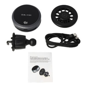 Blavec Car holder BHC-05 Qi2.2 25W magnetically detachable with induction charging and active cooling to airvent (BHC05-MWIB) black - Image 9