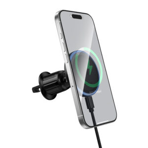 Borofone Car holder BH224 Flash magnetic with induction charging to air vent black - Image 2