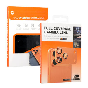 Apsauginis stiklas Aluminum Metal Camera Full Cover Lens on camera skirtas Apple iPhone 17 Pro Max silver (camera island+mesh) - Image 2