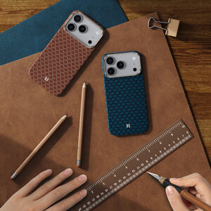 Benks dėklas Magnetic Armor Air Armor Grid Kevlar Metal Frame 600D (H069) skirtas Apple iPhone 17 Pro oranžinės spalvos - Image 9