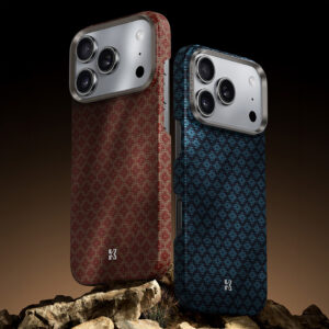 Benks dėklas Magnetic Armor Air Armor Grid Kevlar Metal Frame 600D (H070) skirtas Apple iPhone 17 Pro Max oranžinės spalvos - Image 6