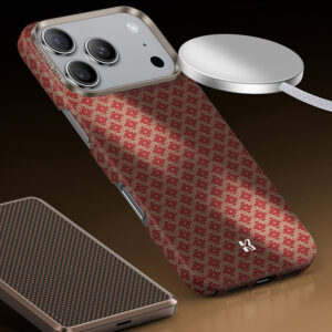 Benks dėklas Magnetic Armor Air Armor Grid Kevlar Metal Frame 600D (H070) skirtas Apple iPhone 17 Pro Max oranžinės spalvos - Image 8