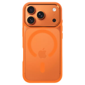 Metallic Magsafe dėklas skirtas Apple iPhone 17 Pro oranžinės spalvos - Image 2