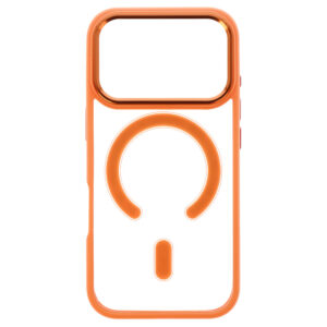 Metallic Magsafe dėklas skirtas Apple iPhone 17 Pro oranžinės spalvos - Image 4