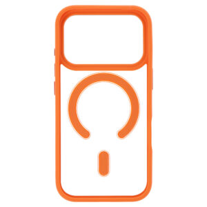 Metallic Magsafe dėklas skirtas Apple iPhone 17 Pro oranžinės spalvos - Image 5