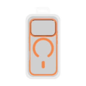 Metallic Magsafe dėklas skirtas Apple iPhone 17 Pro oranžinės spalvos - Image 8