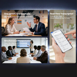 Blavec ausinės Bluetooth TWS BW-08 Speak AI (BW08SA-W) baltos spalvos - Image 5