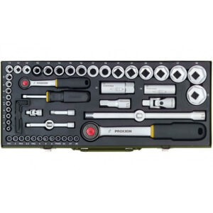 Galvučių rinkinys 1/4"+1/2" 56 dalių PROXXON