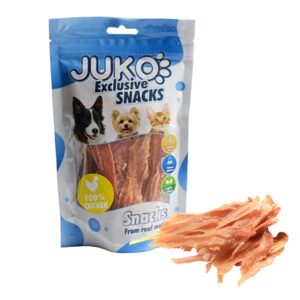JUKO skanėstas šunims Chicken 100% Jerky vištienos juostelės, 70 g, 1 vnt.