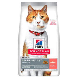 Hill’s Science Plan Sterilised Cat Adult With Salmon su lašiša, 1.5 kg