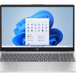 HP Laptop 15-fc0041ny AMD Ryzen™ 5 5625U Knyginis kompiuteris 39,6 cm (15.6") „Full HD“ 16 GB DDR4-SDRAM 256 GB SSD Wi-Fi 6 (802.11ax) Windows 11 Home Sidabras