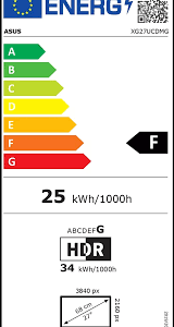 ASUS ROG Strix OLED XG27UCDMG kompiuterio monitorius 67,3 cm (26.5") 3840 x 2160 pikseliai 4K Ultra HD QD-OLED Juoda - Image 4
