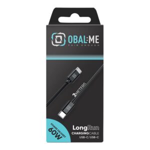 OBAL:ME LongRun USB-C/USB-C kabelis 60W 2m Black