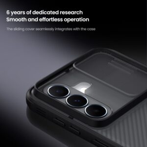 Nillkin CamShield PRO Hard Case skirtas Samsung Galaxy A37 skaidrus juodos spalvos - Image 2