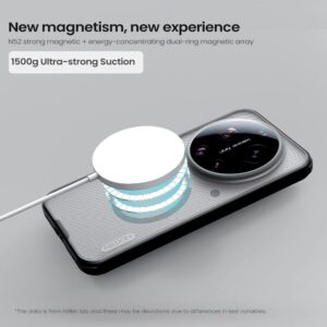 Nillkin Super Frosted PRO Magnetic Back dėklas skirtas Xiaomi 17 Ultra skaidrus juodos spalvos - Image 2