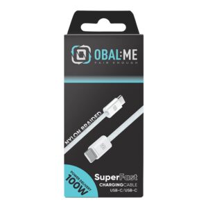 OBAL:ME Super Fast USB-C/USB-C pintas kabelis 100W 1m White
