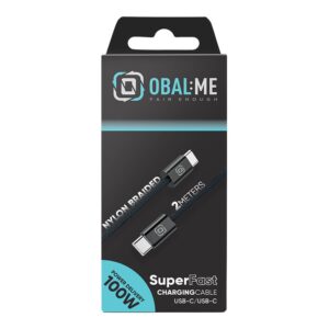 OBAL:ME Super Fast USB-C/USB-C pintas kabelis 100W 2m Black