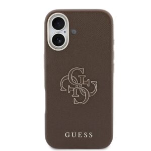 Guess PU Resin Logo dėklas skirtas Apple iPhone 17 Brown - Image 2
