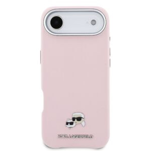 Karl Lagerfeld PU Karl and Choupette Heads Pins MagSafe dėklas skirtas Apple iPhone Air Pink - Image 2