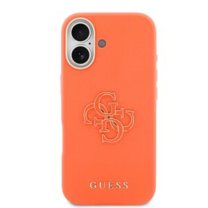 Guess PU Resin Logo dėklas skirtas Apple iPhone 17 Orange - Image 2