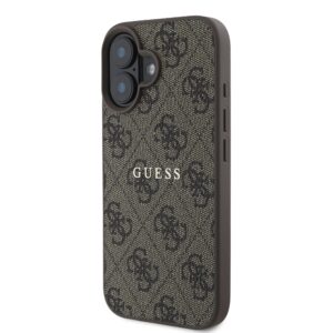 Guess PU 4G Classic Logo MagSafe dėklas skirtas Apple iPhone 16 Plus Brown