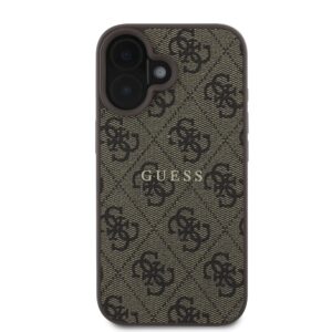 Guess PU 4G Classic Logo MagSafe dėklas skirtas Apple iPhone 16 Plus Brown - Image 2
