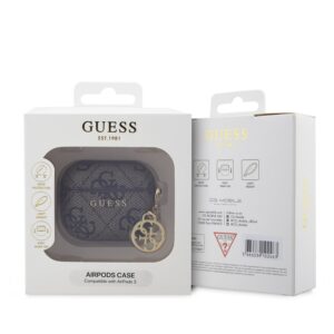 Guess 4G PU Charm dėklas skirtas AirPods 3 Brown - Image 2