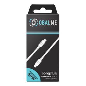 OBAL:ME LongRun USB-C/USB-C kabelis 60W 1m White