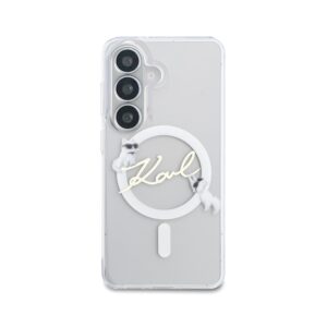 Karl Lagerfeld IML Choupette Karl Script Logo Magnetic dėklas skirtas Samsung Galaxy S26 Transparent - Image 2