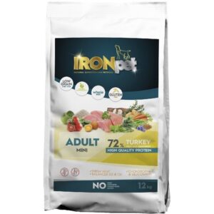 IRONpet TURKEY Mini Adult vieno baltymo pašaras suaugusiems šunims, 1.5 kg