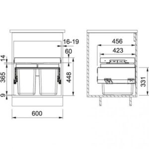 Šiukšliadėžė Franke Sorter FX 60 26-26, 121.0557.764 - Image 2